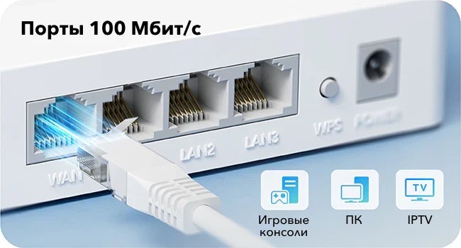 Cudy WR1200E, 3 порта, роутер